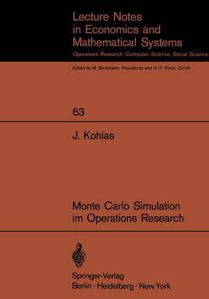 Monte Carlo Simulation im Operations Research von Kohlas,  Juerg