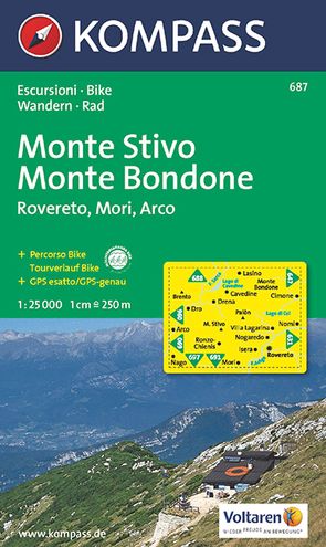 KOMPASS Wanderkarte Monte Stivo – Monte Bondone – Rovereto – Mori – Arco von KOMPASS-Karten GmbH