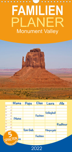 Monument Valley – Familienplaner hoch (Wandkalender 2022 , 21 cm x 45 cm, hoch) von Malaman,  Fritz