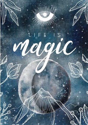 Moon Collection / Notizbuch, Bullet Journal, Journal, Planer, Tagebuch „Life is Magic“ von Scharte,  Christin