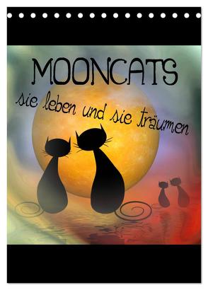 Mooncats – sie leben und sie träumen (Tischkalender 2024 DIN A5 hoch), CALVENDO Monatskalender von IssaBild,  IssaBild