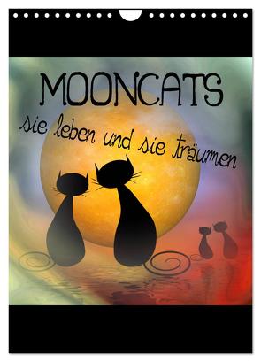 Mooncats – sie leben und sie träumen (Wandkalender 2024 DIN A4 hoch), CALVENDO Monatskalender von IssaBild,  IssaBild