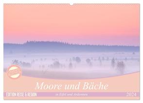 Moore und Bäche in Eifel und Ardennen (Wandkalender 2024 DIN A2 quer), CALVENDO Monatskalender von Schnepp,  Rolf