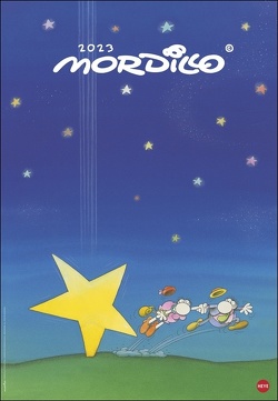 Mordillo Edition Posterkalender 2023. Liebevoll illustrierter Wandkalender mit 12 Cartoons der charmanten Knollennasenmännchen. Großer Poster-Kalender 2023 von Heye, Mordillo,  Guillermo