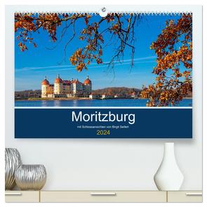 Moritzburg mit Schlossansichten (hochwertiger Premium Wandkalender 2024 DIN A2 quer), Kunstdruck in Hochglanz von Seifert,  Birgit