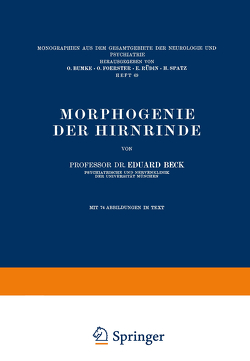 Morphogenie der Hirnrinde von Beck,  Eduard