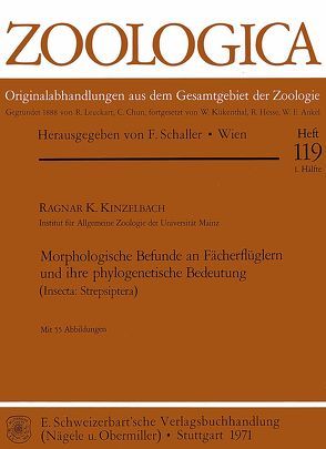 Morphologische Befunde an Fächerflüglern und ihre phylogenetische… von Kinzelbach,  Ragnar K.