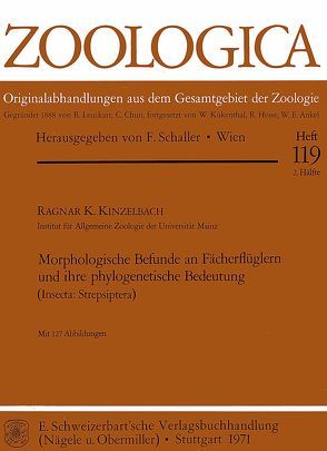 Morphologische Befunde an Fächerflüglern und ihre phylogenetische… von Kinzelbach,  Ragnar K.
