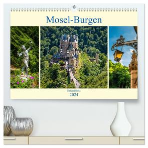 Mosel-Burgen (hochwertiger Premium Wandkalender 2024 DIN A2 quer), Kunstdruck in Hochglanz von Hess,  Erhard