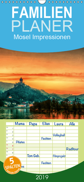 Mosel Impressionen Mystische Burgen und magische Orte – Familienplaner hoch (Wandkalender 2019 , 21 cm x 45 cm, hoch) von Wenske,  Steffen