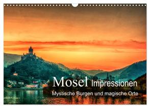 Mosel Impressionen Mystische Burgen und magische Orte (Wandkalender 2024 DIN A3 quer), CALVENDO Monatskalender von Wenske,  Steffen