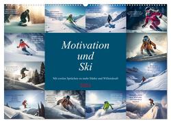 Motivation und Ski (Wandkalender 2024 DIN A2 quer), CALVENDO Monatskalender von Meutzner,  Dirk