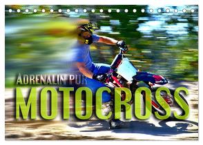 Motocross – Adrenalin pur (Tischkalender 2024 DIN A5 quer), CALVENDO Monatskalender von Bleicher,  Renate