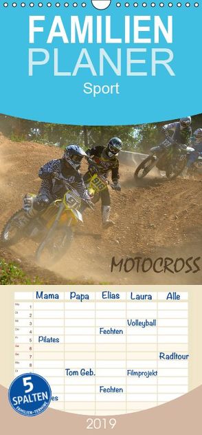 Motocross – Familienplaner hoch (Wandkalender 2019 , 21 cm x 45 cm, hoch) von Dietrich,  Jochen