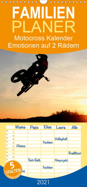 Motocross Kalender – Emotionen auf 2 Rädern – Familienplaner hoch (Wandkalender 2021 , 21 cm x 45 cm, hoch) von by FC - Jeannette Dewald,  Photos