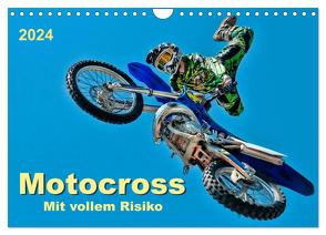 Motocross – mit vollem Risiko (Wandkalender 2024 DIN A4 quer), CALVENDO Monatskalender von Roder,  Peter