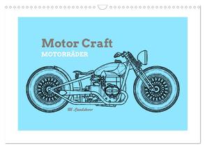 Motor Craft Motorräder (Wandkalender 2024 DIN A3 quer), CALVENDO Monatskalender von Landsherr,  Uli