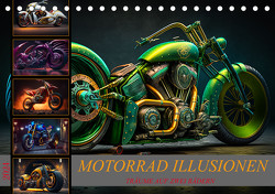 Motorrad illusionen (Tischkalender 2024 DIN A5 quer), CALVENDO Monatskalender von Meutzner,  Dirk