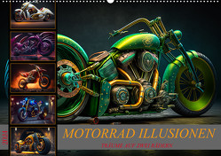 Motorrad illusionen (Wandkalender 2024 DIN A2 quer), CALVENDO Monatskalender von Meutzner,  Dirk
