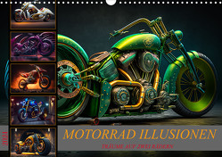 Motorrad illusionen (Wandkalender 2024 DIN A3 quer), CALVENDO Monatskalender von Meutzner,  Dirk