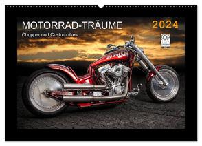 Motorrad-Träume – Chopper und Custombikes (Wandkalender 2024 DIN A2 quer), CALVENDO Monatskalender von Pohl,  Michael