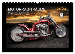Motorrad-Träume – Chopper und Custombikes (Wandkalender 2024 DIN A3 quer), CALVENDO Monatskalender von Pohl,  Michael