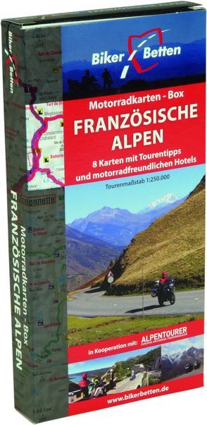 Motorradkarten Box Französische Alpen