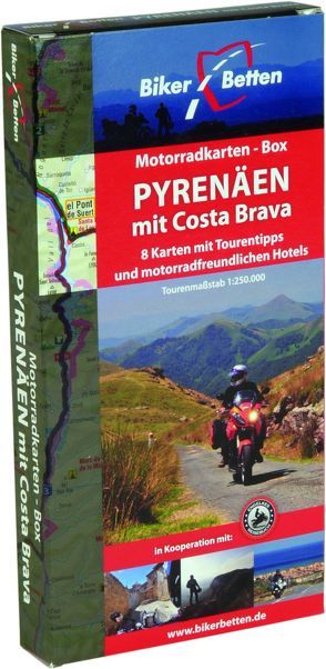 Motorradkarten Box Pyrenäen mit Costa Brava