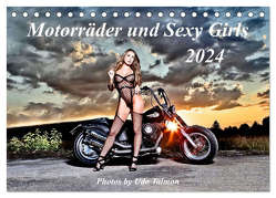 Motorräder und Sexy Girls (Tischkalender 2024 DIN A5 quer), CALVENDO Monatskalender von Talmon,  Udo
