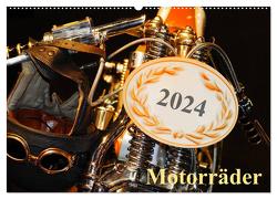Motorräder (Wandkalender 2024 DIN A2 quer), CALVENDO Monatskalender von Kauss www.kult-fotos.de,  Kornelia