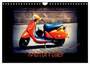 Motorroller (Wandkalender 2024 DIN A4 quer), CALVENDO Monatskalender von LoRo-Artwork,  LoRo-Artwork