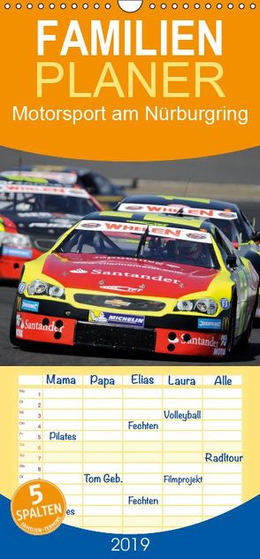 Motorsport am Nürburgring – Familienplaner hoch (Wandkalender 2019 , 21 cm x 45 cm, hoch) von Wilczek,  Dieter-M.