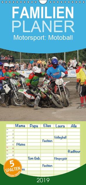 Motorsport: Motoball – Familienplaner hoch (Wandkalender 2019 , 21 cm x 45 cm, hoch) von Heimar,  Foto