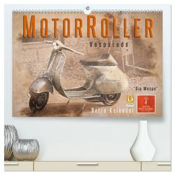 Mototrroller – Vesparade (hochwertiger Premium Wandkalender 2024 DIN A2 quer), Kunstdruck in Hochglanz von Roder,  Peter