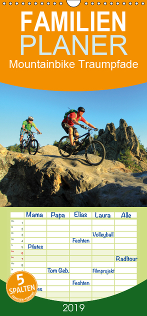 Mountainbike Traumpfade – Familienplaner hoch (Wandkalender 2019 , 21 cm x 45 cm, hoch) von Rotter,  Matthias