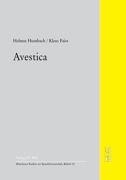 MSB: Avestica. von Faiss,  Klaus, Humbach,  Helmut