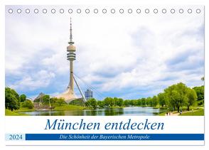 München entdecken – Die Schönheit der Bayerischen Metropole (Tischkalender 2024 DIN A5 quer), CALVENDO Monatskalender von Ganz,  Stefan