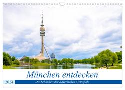 München entdecken – Die Schönheit der Bayerischen Metropole (Wandkalender 2024 DIN A3 quer), CALVENDO Monatskalender von Ganz,  Stefan