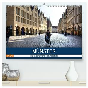 Münster – die liebenswerte Fahrradstadt (hochwertiger Premium Wandkalender 2024 DIN A2 quer), Kunstdruck in Hochglanz von Bartruff,  Thomas