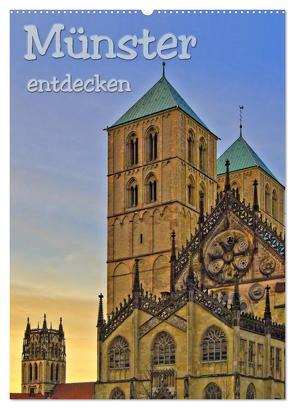 Münster entdecken (Wandkalender 2024 DIN A2 hoch), CALVENDO Monatskalender von Michalzik,  Paul