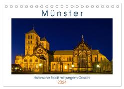 Münster – Historische Stadt mit jungem Gesicht (Tischkalender 2024 DIN A5 quer), CALVENDO Monatskalender von Michalzik,  Paul