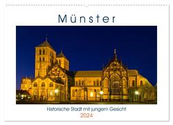 Münster – Historische Stadt mit jungem Gesicht (Wandkalender 2024 DIN A2 quer), CALVENDO Monatskalender von Michalzik,  Paul