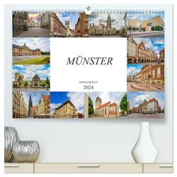 Münster Impressionen (hochwertiger Premium Wandkalender 2024 DIN A2 quer), Kunstdruck in Hochglanz von Meutzner,  Dirk