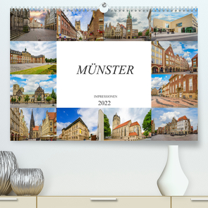 Münster Impressionen (Premium, hochwertiger DIN A2 Wandkalender 2022, Kunstdruck in Hochglanz) von Meutzner,  Dirk