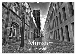 Münster in schwarz-weiß gesehen (Wandkalender 2024 DIN A2 quer), CALVENDO Monatskalender von Michalzik,  Paul