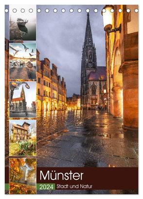 Münster – Stadt und Natur (Tischkalender 2024 DIN A5 hoch), CALVENDO Monatskalender von Herzog,  Gregor