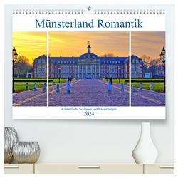 Münsterland Romantik – Romantische Schlösser und Wasserburgen (hochwertiger Premium Wandkalender 2024 DIN A2 quer), Kunstdruck in Hochglanz von Michalzik,  Paul