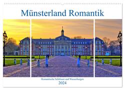 Münsterland Romantik – Romantische Schlösser und Wasserburgen (Wandkalender 2024 DIN A2 quer), CALVENDO Monatskalender von Michalzik,  Paul