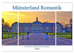 Münsterland Romantik – Romantische Schlösser und Wasserburgen (Wandkalender 2024 DIN A3 quer), CALVENDO Monatskalender von Michalzik,  Paul