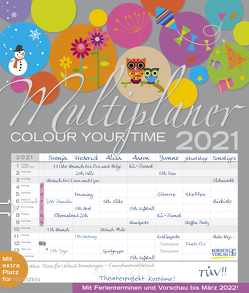 Multiplaner – Colour your time 2021 von Halbleib,  Beate, Korsch Verlag